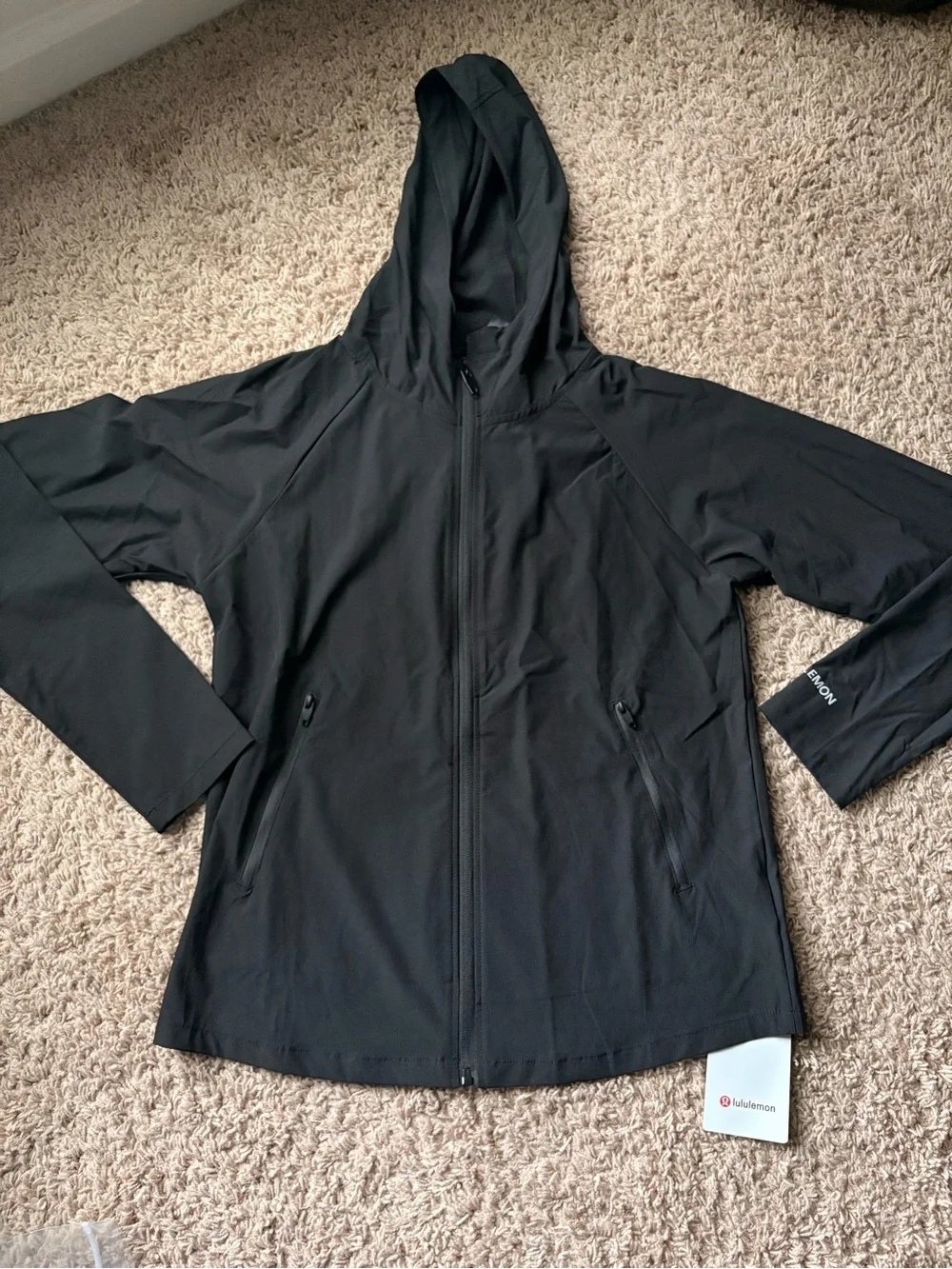 Black Lululemon Mist Over Windbreaker